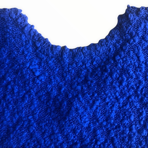 Alyssa Brooke Popcorn Knit Blue Sweater M - Picture 2 of 7
